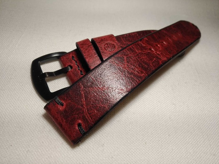 Pasek skórzany do zegarka Vintage 20 mm - Full Grain , szybki montaż