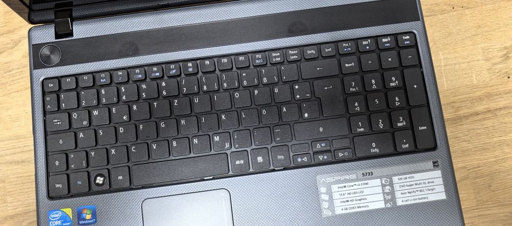 Ноутбук Acer Aspire 5733/i3-370m/Ram 4Gb DDR3 /HDD no /Бж +