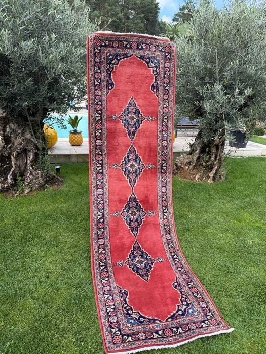 Dywan Chodnik Perski Wełniany Kaszmirowy Iran Keshan 285x84 gal. 7 tyś