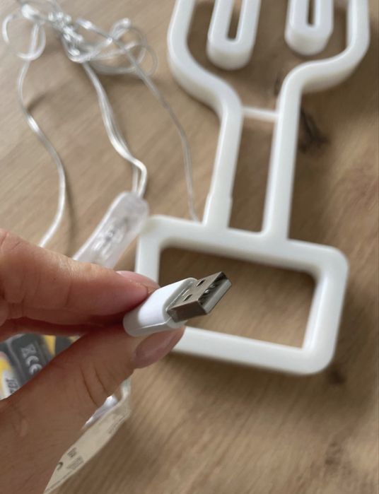Led ledon kaktus do powieszenia ładowanie USB lub baterie