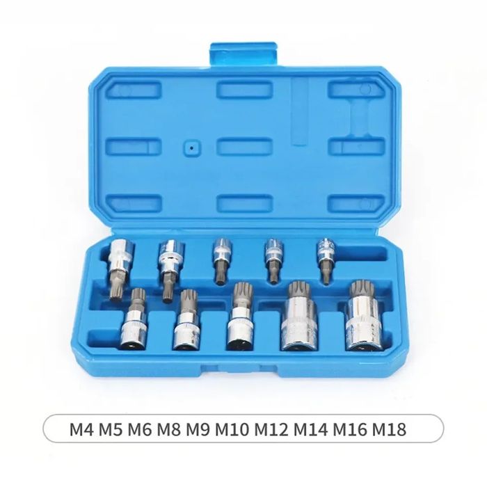 Jogo de 12 chaves 1/2, 1/4 e 3/8 XZN com estojo NOVO