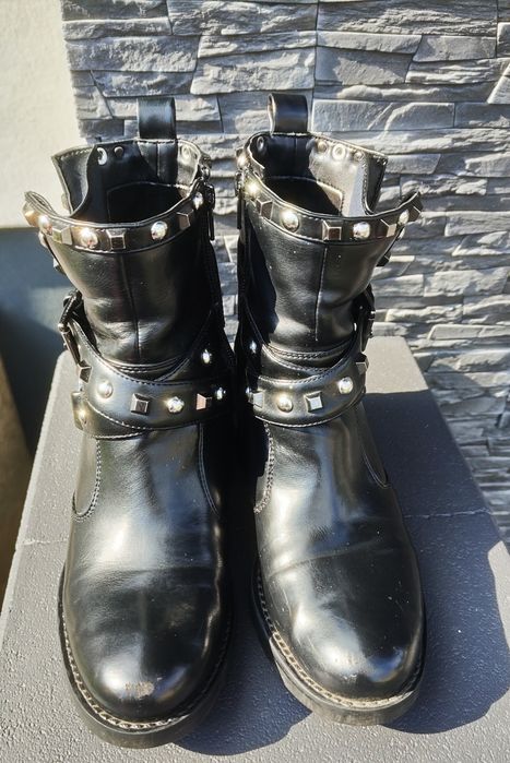 Botki Guess czarne skóra 39