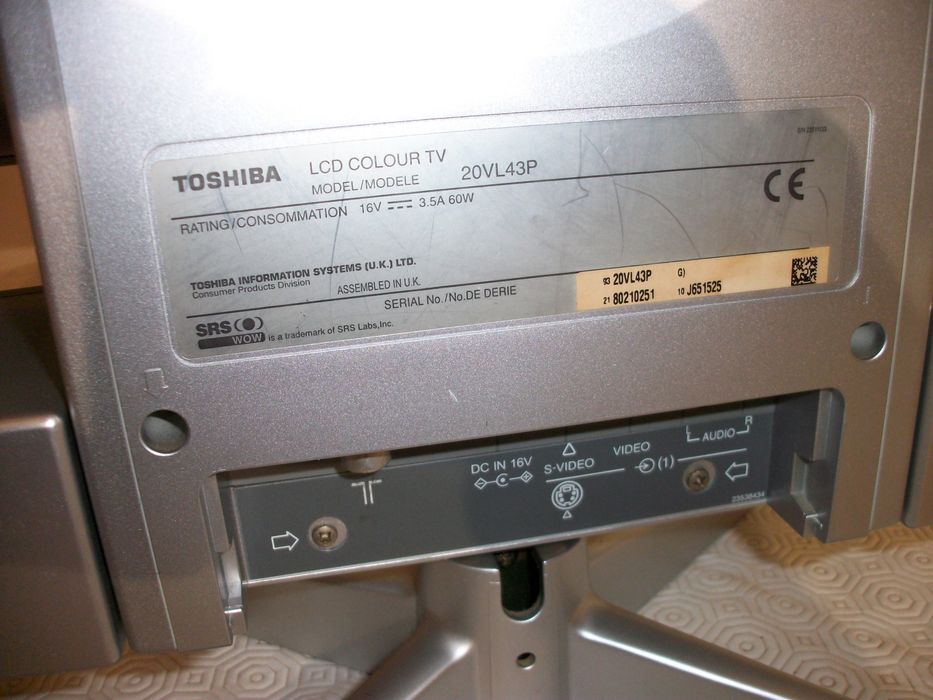 TV LCD Toshiba 20VL43U para Peças