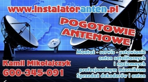 Ustawianie-montaż-serwis anten satelitarnych i naziemnych Wyszkow