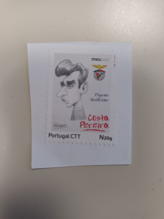 Selo caricatura antigo jogador Benfica