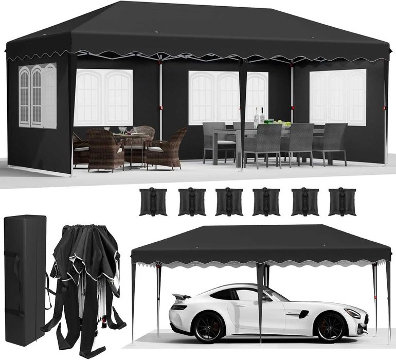 Namiot Ogrodowy 3X6 M 4 Ściany WODOODPORNY Materiał OXFORD 420D UV50+