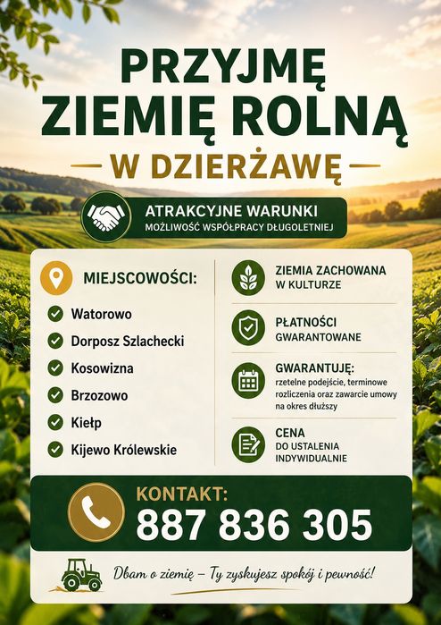 Dzierżawa gruny rolne