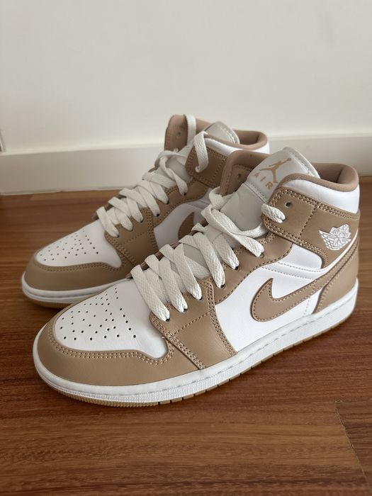 Sapatilhas Nike Air Jordan 1 Mid Tan / Gum