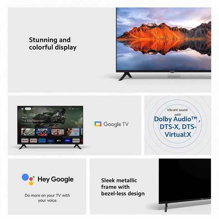 Xiaomi TV A 32” Smart Google TV | Dolby Audio
