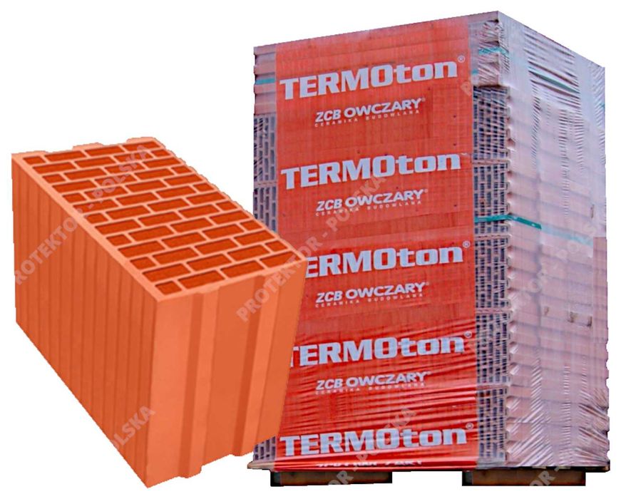 pustak TERMOTON 18,8cm cegła kratówka dziurawka max mur SZLIF OWCZARY