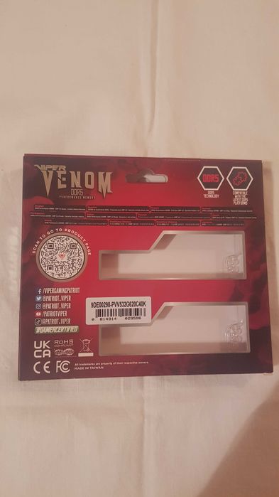 Модули памяти DDR5 2x16GB/6200 Patriot Viper Venom(на гарантии)