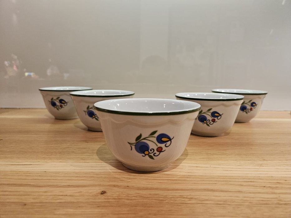 Stare miseczki Lubiana haft kaszubski Prl