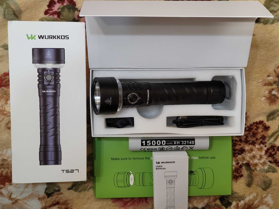Продам мощный поисковый фонарь Wurkkos TS27 LiFePO4