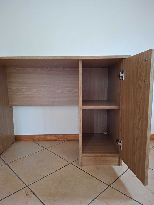 Biurko komputerowe, małe, do biura, pokoju, jasny brąz, 75x100x50 cm