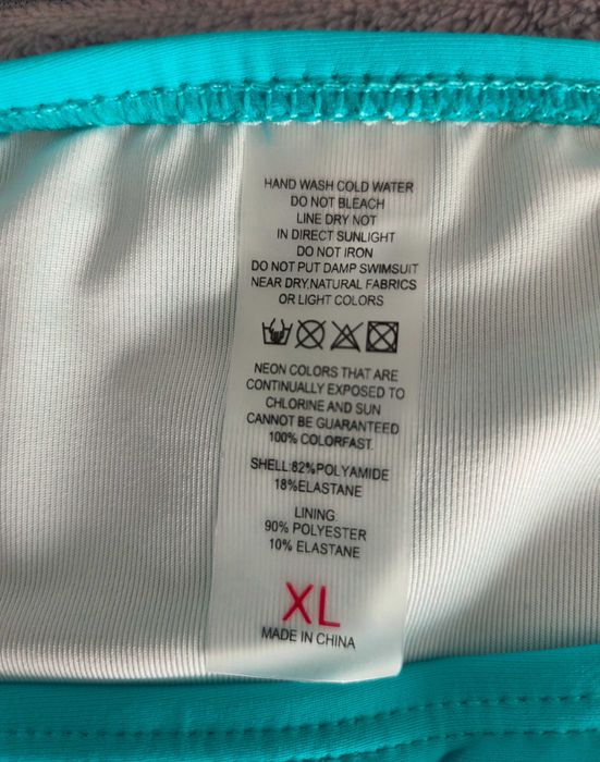 Strój kąpielowy dwuczęściowy turkusowy XL