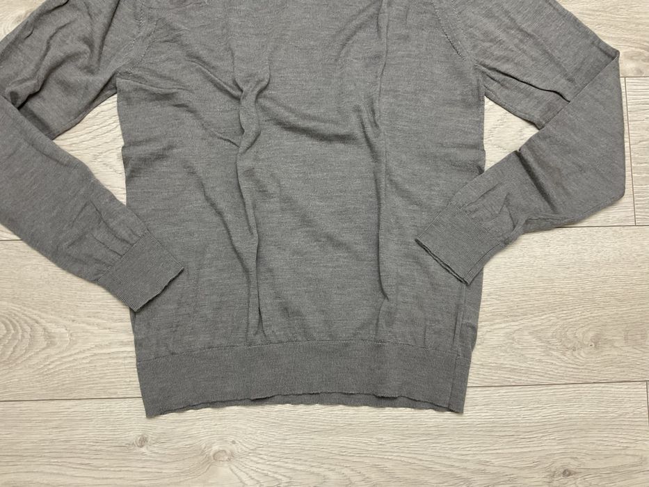 Marks&Spencer sweter męski L wełniany 100% merino wool cienki ciepły
