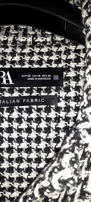 Casaco/camisa Zara S preto e branco