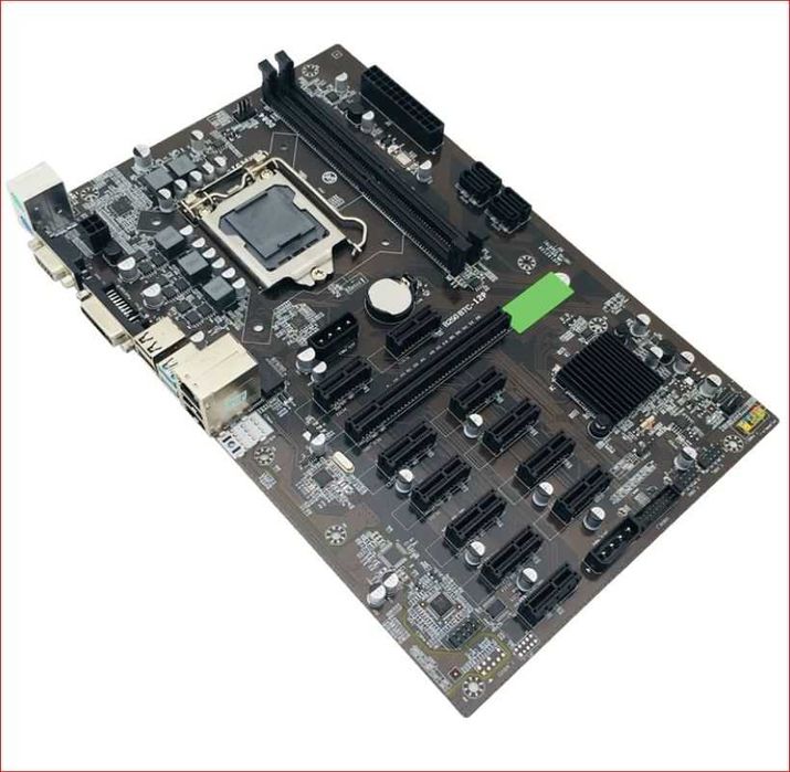 Материнська плата на 12 карт B75 + g3930 + box кулер (майнінг,ферма).