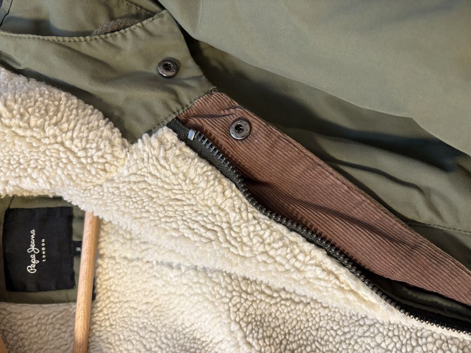 Parka kurtka Pepe Jeans, podbita barankiem, super stan, bardzo wygodna