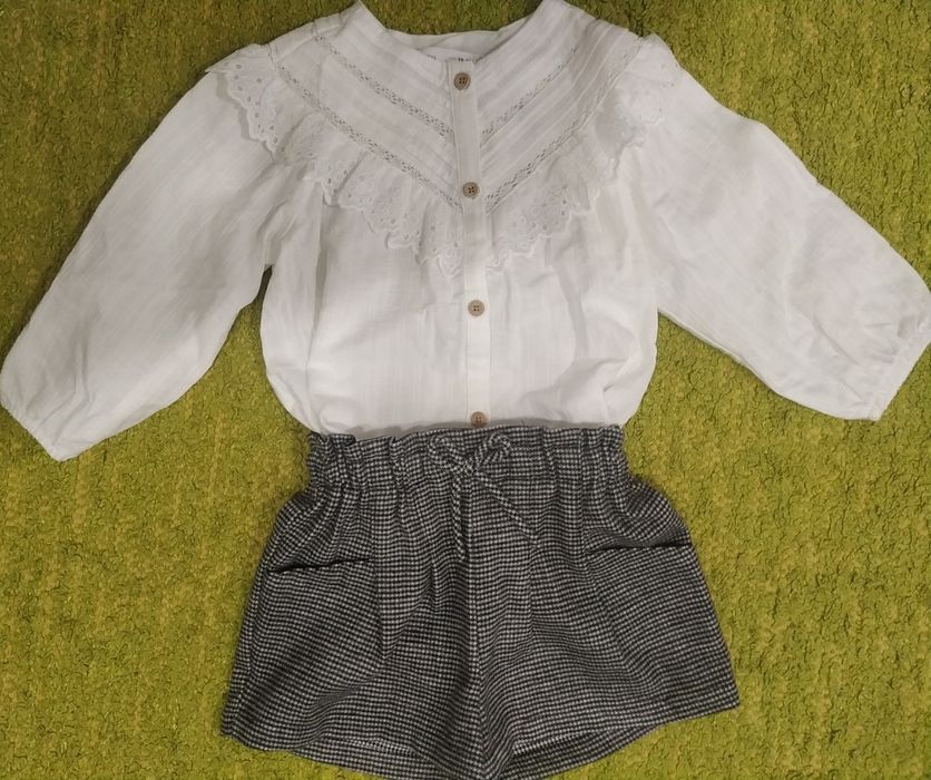 Camisa Zara e calções - novo tam 18/24