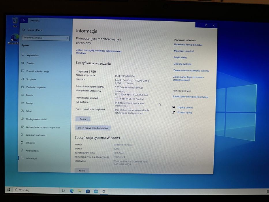 Laptop DELL Inspiron 5759