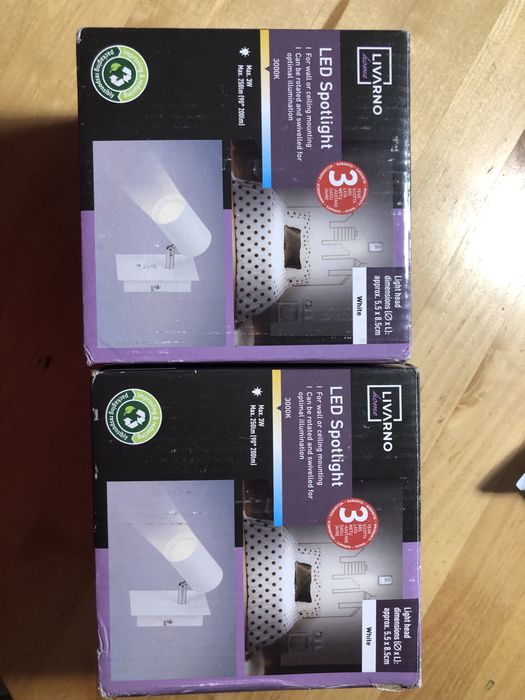 Reflektory 2 sztuki SPOTLIGHT LED GU10 LIVARNO