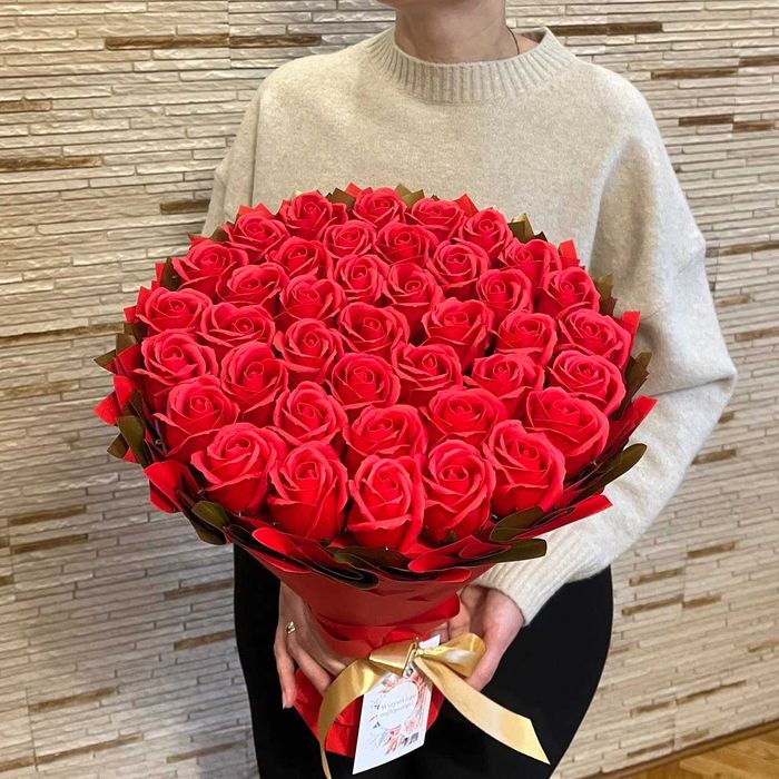 Prezent na 40 Urodziny Ślub. Mydlany kwiaty mydlane róże 40 szt.