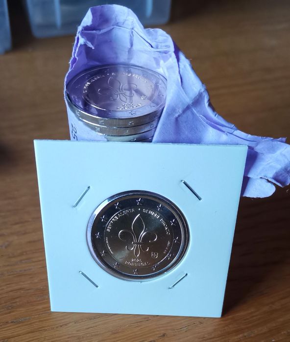 Moeda UNC 2€ facial - escuteiros / escutismo