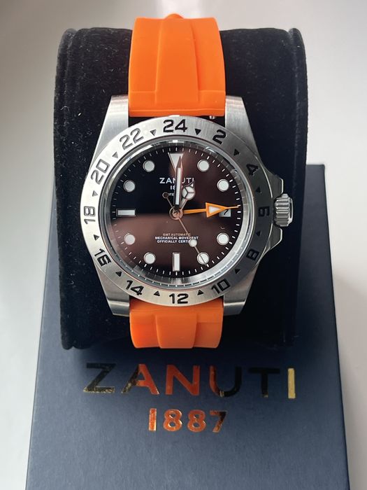 Zanuti GMT - automatic, inspirowany Rolex Explorer II, Tudor
