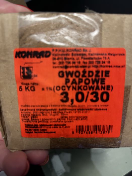 Gwoździe papowe ocynkowane  3,0/30