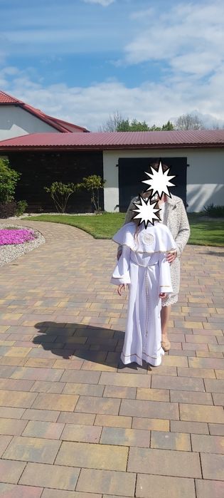 Alba komunijna długość alby 120cm. + wianek i buciki gratis!!