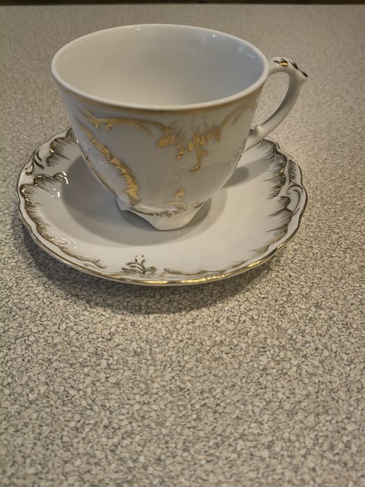 Serwis kawowy dla 6 os. Rococo , anna. 20 elementów, Ćmielów