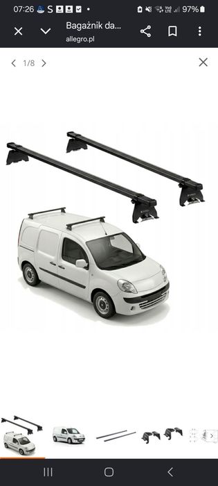 Bagażnik dachowy Renault Kangoo 3   2008-2020  relingi