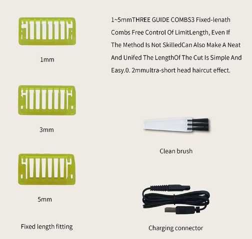 Maszynka do golenia, strzyżenia - akumulatorowa - przenośna - 4szt