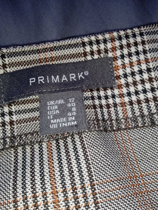 jesienna spódnica primark w brązową kratę 38/40