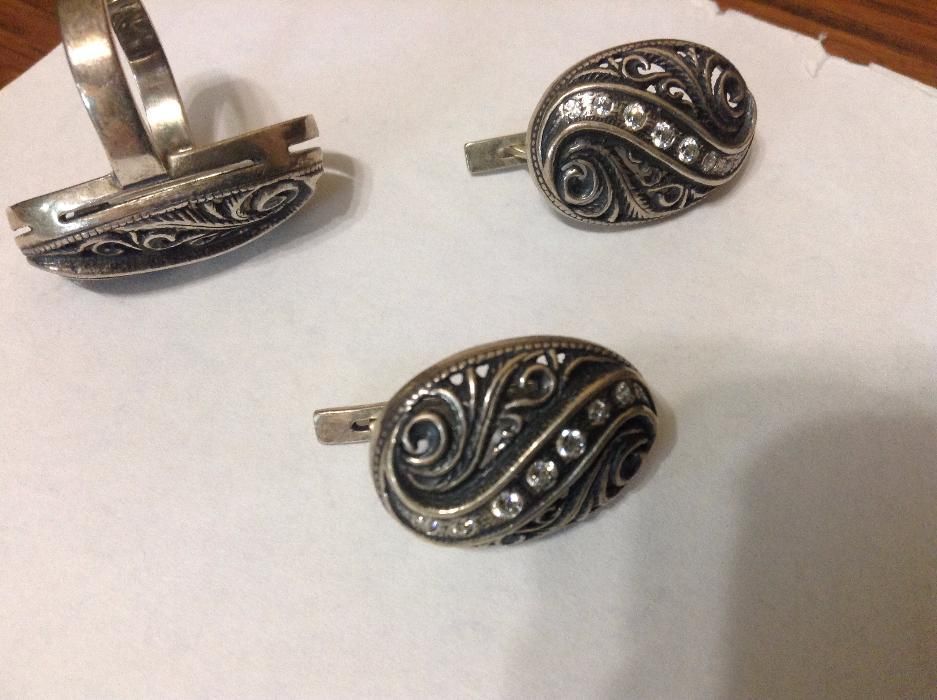 Серебро,кольцо,серьги