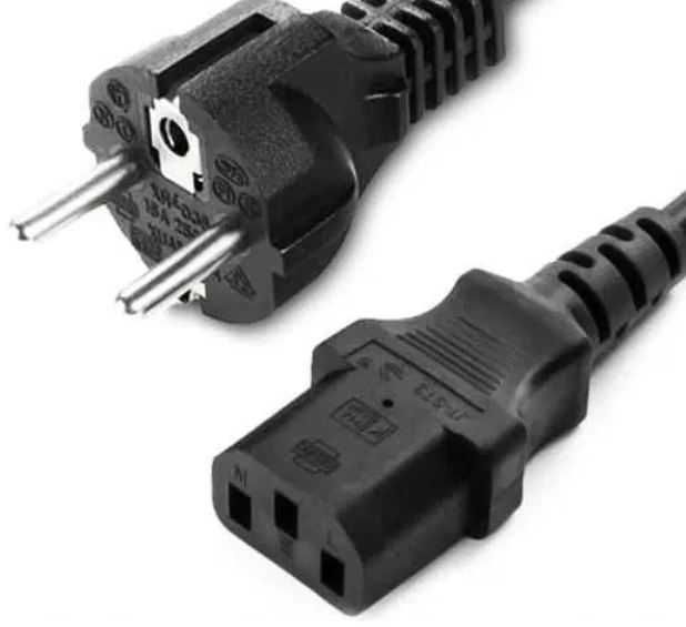 6x Kabel ATX przewód zasilający do komputera, monitora NOWY 1,5-2m