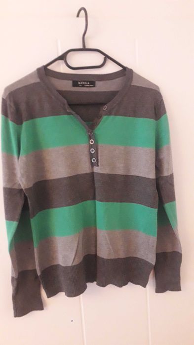 Sweterek, sweter damski w paski M/L
