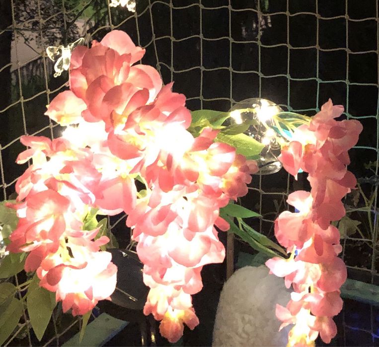 Lampki solarne kwiaty glicynii 2 sztuki piękne