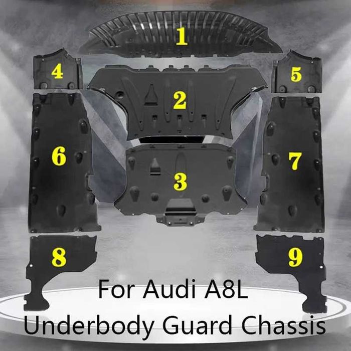 Защита замыкающая панель Ауди а8 д4 Audi a8 d4 12-18гг авди аудио защита плита переднего бампера