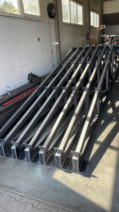 Hala magazyn garaż konstrukcja kratownica dźwigary słupy 8x12x4 laser