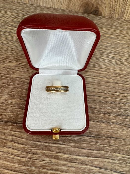 Wyrób Jubilerski Złota Obrączka Próba 585 Waga 3.38g Rozmiar 15