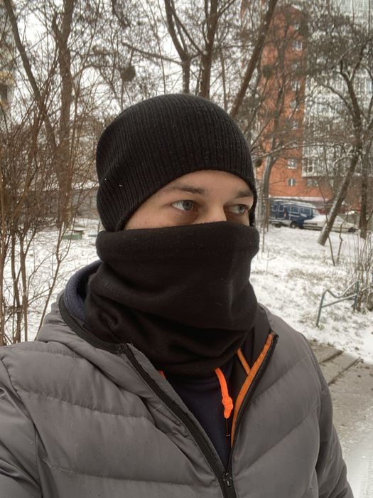 Баф Снуд з флісу двошаровий теплий з резинкою