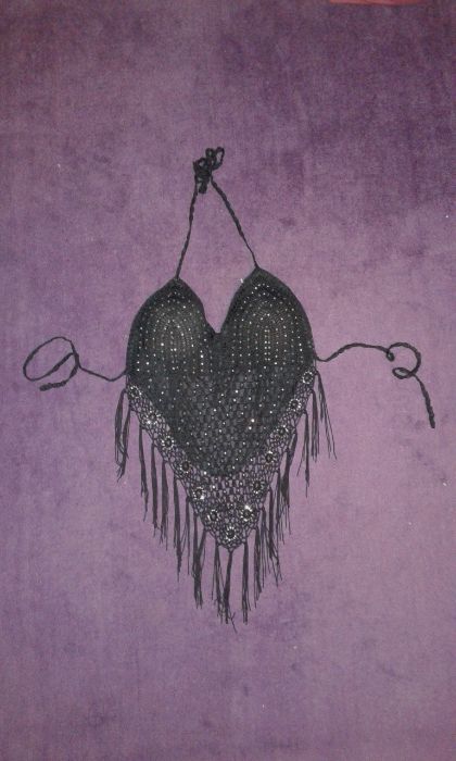 Top em crochê preto