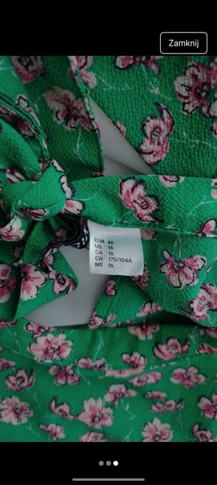 Sukienka kwiaty kwiatuszki H&m M/L