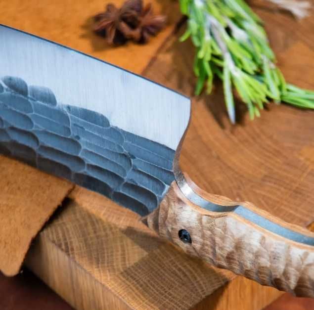 Сербський ніж-сокирка ручної роботи із кованої сталі