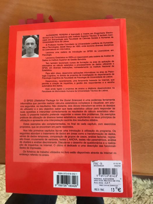 Livro "SPSS - Guia Prático de Utilização" por Apenas 9,00€!64551139054851122