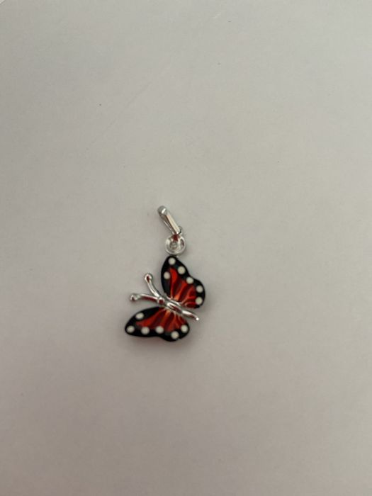 Кулон срібний фірми Roberto Bravo Monarch BUTTERFLY З ЕМАЛЛЮ ТА ДІАМАНТОМ