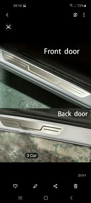 Vendo 4 peças para proteção da entrada do carro