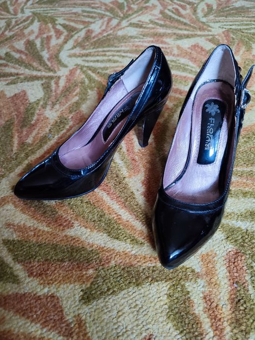 Туфли лак на каблуке